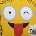 Fronha Portallar Malha 100% Algodão Estampa Localizada Emoji Dahora 48cmx68cm Branco
