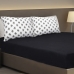 Jogo de Cama Portallar Casal Malha 100% Algodão Premiun Classic Ana 3 Peças Preto