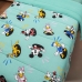 Edredom Portallar Casal Malha 100% Algodão Disney Mickey Feliz 2,00mx220m Verde Tempestade