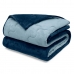 Edredom Buettner Solteiro Plush Flannel 100% Poli&eacute;ster Dupla Face 160mx240m Azul Jeans Escuro & Azul Jeans Claro