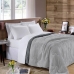 Edredom Buettner Queen Plush Flannel 100% Poliéster Dupla Face 240mx260m Metal Escuro & Metal Claro