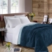 Edredom Buettner Queen Plush Flannel 100% Poli&eacute;ster Dupla Face 240mx260m Azul Jeans Escuro & Azul Jeans Claro