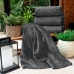 Cobertor Buettner Solteiro Flannel Plush 100% Poliéster Dupla Face 160mx240m Metal Escuro / Metal Claro