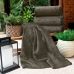 Cobertor Buettner Queen Flannel Plush 100% Poliéster Dupla Face 240mx260m Chocolate Escuro / Chocolate Claro