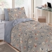 Edredom KazzaVip Casal Malha 100% Algod&atilde;o Basic Estampado Dogs 180mx220m Cinza