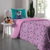 Edredom Solteiro Portallar Malha 100% Algodão Dupla Face Disney Minnie Unicórnio 150m x 220m Lilás