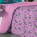 Edredom Solteiro Portallar Malha 100% Algodão Dupla Face Disney Minnie Unicórnio 150m x 220m Lilás