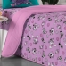 Edredom Solteiro Portallar Malha 100% Algodão Dupla Face Disney Minnie Unicórnio 150m x 220m Lilás