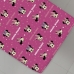 Jogo de Cama Portallar Solteiro Malha Mista 65% Algodão e 35% Poliéster Estampado Disney Minnie Faces 2 Pçs Pink