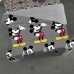 Edredom Portallar Casal Malha Misto 70% Algodão e 30% Poliéster Disney Mickey Mouse 200mx220m Cinza