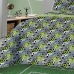 Kit Cobre Leito SulBrasil Casal Malha 100% Algod&atilde;o Estampado Kids Matelasse Fun Game 2,00mx2,20m Verde