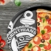 Prato Para Servir Pizza Allmix Redondo Vidro Licenciado 38cm Corinthians Preto