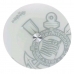 Prato Para Servir Petiscos Allmix Giratório Redondo Vidro Licenciado 29cm Corinthians Branco