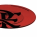 Prato Para Servir Petiscos Allmix Giratório Redondo Vidro Licenciado 29cm Flamengo Vermelho