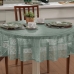 Toalha de Mesa Interlar Renda 100% Poliéster Redonda Color Ø 150m 4 Lugares Pistache