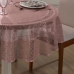 Toalha de Mesa Interlar Renda 100% Poliéster Redonda Color Ø 150m 4 Lugares Rose
