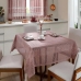 Toalha de Mesa Interlar Renda 100% Poli&eacute;ster Quadrada Color 150m x 150m 4 Lugares Rose