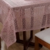 Toalha de Mesa Interlar Renda 100% Poli&eacute;ster Quadrada Color 150m x 150m 4 Lugares Rose