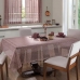 Toalha de Mesa Interlar Renda 100% Poli&eacute;ster Retangular Color 150m x 220m 6 Lugares Rose