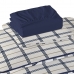 Jogo de Cama Tecebem Casal Malha 100% Algodão Estampado Otto 4 pçs Premium Marinho