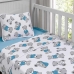 Jogo de Cama Tecebem Baby Malha 100% Algod&atilde;o Estampado Bento 3 Pe&ccedil;as Azul