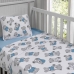 Jogo de Cama Tecebem Baby Malha 100% Algod&atilde;o Estampado Bento 3 Pe&ccedil;as Azul