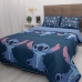 Edredom Portallar Casal Malha 100% Algodão Disney Big Stitch 200mx220m Azul