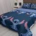 Edredom Portallar Casal Malha 100% Algodão Disney Big Stitch 200mx220m Azul