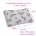 Fronha KazzaVip-Store Baby Malha 100% Algodão Meg Estampada 40cmx60cm Branco