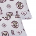 Par de Fronha KazzaVip-Store Baby Malha 100% Algodão Cristina Estampada 40cmx60cm Branco