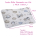 Fronha KazzaVip-Store Baby Malha 100% Algodão Kim Estampada 40cmx60cm Branco