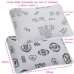 Fronha KazzaVip-Store Baby Malha 100% Algod&atilde;o (1)Dom e (1)Guilherme Estampada 40cmx60cm (02 Unidades) Branco