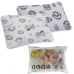 Kit Fronha e Travesseiro KazzaVip-Store Baby (2) Fronha Malha 100% Algod&atilde;o (1) Travesseiro Baby 30cmx40cm Branco