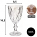 Jogo de 6 Taças Gamma Diamond Vidro 340ml Transparente