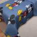 Edredom Portallar Solteiro Malha 100% Algodão Disney Mickey Mouse Licenciado 1,50mx220m Azul Jeans
