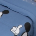Edredom Portallar Solteiro Malha 100% Algodão Disney Mickey Mouse Licenciado 1,50mx220m Azul Jeans