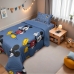 Edredom Portallar Solteiro Malha 100% Algodão Disney Mickey Mouse Licenciado 1,50mx220m Azul Jeans