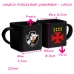 Caneca Porcelana Quadrada BrasFoot Vasco Da Gama 220 ML Licenciada Preto