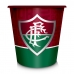 Balde Para Pipoca Brasfoot Pl&aacute;stico 2,5L Time Fluminense Escudo Oficial Branco