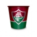 Balde Para Pipoca Brasfoot Pl&aacute;stico 2,5L Time Fluminense Escudo Oficial Branco
