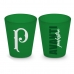 Kit Copo Dose Iron BrasFoot Vidro 2 Unidades Matte Licenciado Palmeiras 55ml Verde