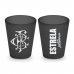 Kit Copo Dose Iron BrasFoot Vidro 2 Unidades Matte Licenciado Botafogo 55ml Preto