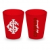 Kit Copo Dose Iron BrasFoot Vidro 2 Unidades Matte Licenciado Inter 55ml Vermelho