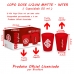 Kit Copo Dose Iron BrasFoot Vidro 2 Unidades Matte Licenciado Inter 55ml Vermelho