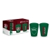 Kit Copo Dose Iron BrasFoot Vidro 2 Unidades Matte Licenciado Fluminense 55ml cada Verde