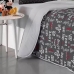 Edredom Portallar Solteiro Malha Mista 70% Algod&atilde;o e 30% Poli&eacute;ster Disney Mickey Jadore 1,50mx220m Cinza