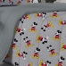 Edredom Portallar Casal Malha Mista 70% Algod&atilde;o e 30% Poli&eacute;ster Disney Mickey Classic 2,00mx2,20m Cinza