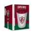 Copo Dose BrasFoot Vidro Licenciado Metálic Fluminense Football Club 55ml Prata