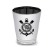 Copo Dose BrasFoot Vidro Licenciado Metálic Sport Club Corinthians Paulista 55ml Prata
