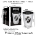 Copo Dose BrasFoot Vidro Licenciado Met&aacute;lic Clube de Regatas Vasco Da Gama 55ml Prata